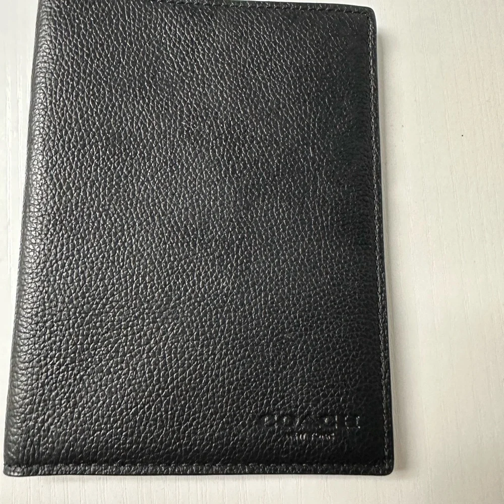 Coach Pebbled Black Leather Wallet - Picture 1 of 3